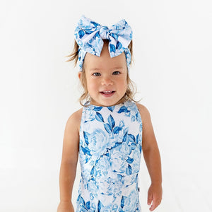 Baby Kids Bamboo Pajamas — My Something Blue Biggie Bow — Image 1