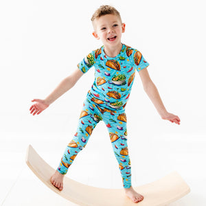 Baby Kids Bamboo Pajamas — Let's Taco-Bout It Two-Piece Pajama Set — Image 1