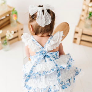 Baby Kids Bamboo Pajamas ā White Linen Clip ā Image 1