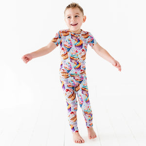Baby Kids Bamboo Pajamas — Frosting Filled Wishes Two-Piece Pajama Set — Image 1