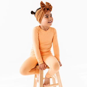 Baby Kids Bamboo Pajamas — Melon Two-Piece Pajama Set — Image 1