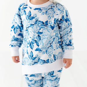 Baby Kids Bamboo Pajamas — My Something Blue Jogger Set — Image 1