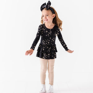 Baby Kids Bamboo Pajamas — Written in the Stars Top & Tights — Image 1