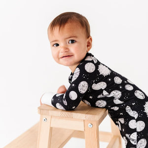 Baby Kids Bamboo Pajamas — Cosmic Chaos Convertible Romper — Image 1