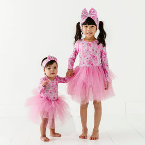 Baby Kids Bamboo Pajamas — Ballet Blooms Tulle Tutu Dress — Image 1
