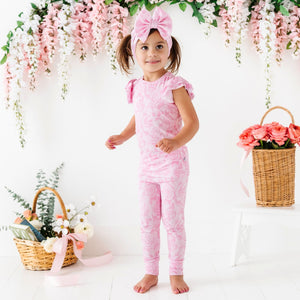 Baby Kids Bamboo Pajamas — Whispering Roses Two-Piece Pajama Set — Image 1