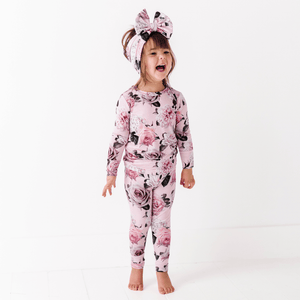 Baby Kids Bamboo Pajamas — Make Me Blush Two-Piece Pajama Set — Image 1