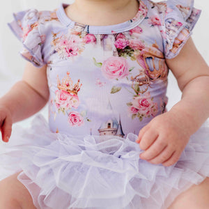 Baby Kids Bamboo Pajamas — A Knight to Remember Top & Tulle Skort Set — Image 1