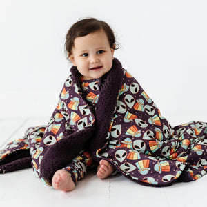 Baby Kids Bamboo Pajamas ā Cosmic in Peace Bum Bum Blanket - Plush ā Image 1