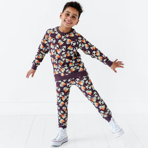 Baby Kids Bamboo Pajamas — Cosmic in Peace Jogger Set — Image 1