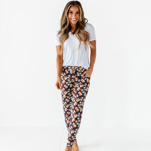 Baby Kids Bamboo Pajamas — Cosmic in Peace Women's Pants — Image 1