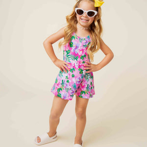 Baby Kids Bamboo Pajamas — Aloha, Beaches Sleeveless Twistback Dress — Image 1