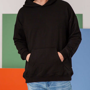 Baby Kids Bamboo Pajamas — Black Adult Unisex Hoodie — Image 1