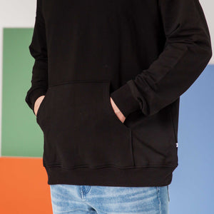 Baby Kids Bamboo Pajamas — Black Adult Unisex Hoodie — Image 1