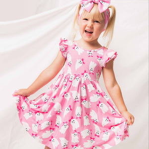 Baby Kids Bamboo Pajamas — BOOsties Forever Cap Sleeve Dress & Shorts Set — Image 1