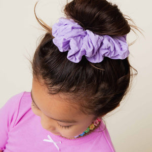 Baby Kids Bamboo Pajamas β Purple Doodles Large Scrunchie β Image 1