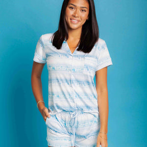 Baby Kids Bamboo Pajamas — Backstreet Boys Women's Collar Shirt & Shorts Set — Image 1