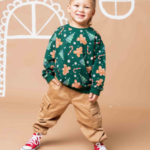 Baby Kids Bamboo Pajamas — Bake it Happen Crew Neck Sweatshirt — Image 1