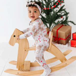 Baby Kids Bamboo Pajamas — Baking Spirits Bright Convertible Romper — Image 1