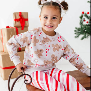 Baby Kids Bamboo Pajamas — Baking Spirits Bright Crew Neck Sweatshirt — Image 1