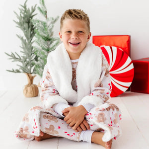 Baby Kids Bamboo Pajamas — Baking Spirits Bright Kids Plush Robe — Image 1