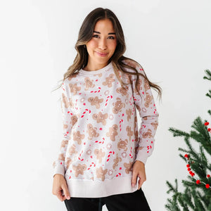 Baby Kids Bamboo Pajamas — Baking Spirits Bright Women's Crew Neck Sweatshirt — Image 1