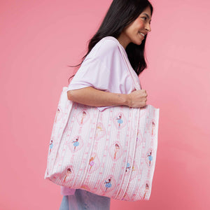 Baby Kids Bamboo Pajamas — Barbie™ Ballet Quilted Tote Bag — Image 1