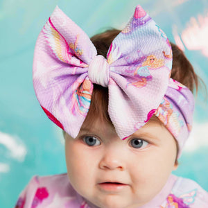 Baby Kids Bamboo Pajamas — Barbie™ Fantasy Biggie Bow — Image 1