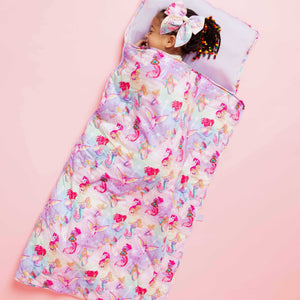 Baby Kids Bamboo Pajamas — Barbie™ Fantasy Sleeping Bag — Image 1