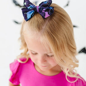 Baby Kids Bamboo Pajamas — Bat Attitude Woven Alligator Clip — Image 1