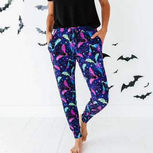 Baby Kids Bamboo Pajamas — Bat Attitude Women's Pants — Image 1