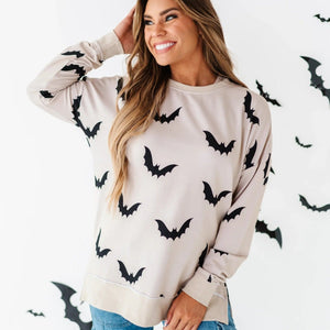 Baby Kids Bamboo Pajamas — Bats How I Roll Women's Crew Neck Sweatshirt — Image 1