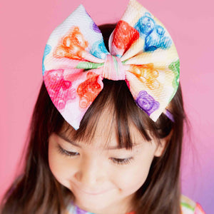 Baby Kids Bamboo Pajamas — Beary Gummy Biggie Bow — Image 1