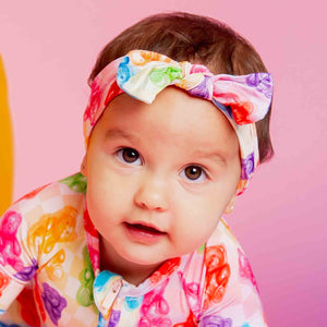 Baby Kids Bamboo Pajamas — Beary Gummy Headwrap — Image 1