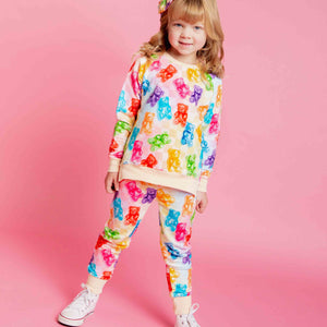 Baby Kids Bamboo Pajamas — Beary Gummy Jogger Set — Image 1