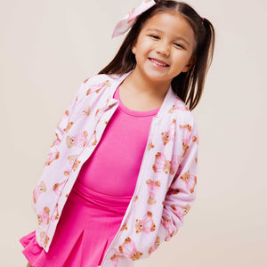 Baby Kids Bamboo Pajamas — Beary Special Kid's Bomber Jacket — Image 1