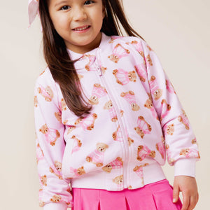 Baby Kids Bamboo Pajamas — Beary Special Kid's Bomber Jacket — Image 1