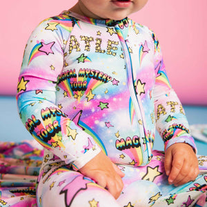 Baby Kids Bamboo Pajamas — Beatles™ Convertible Romper — Image 1