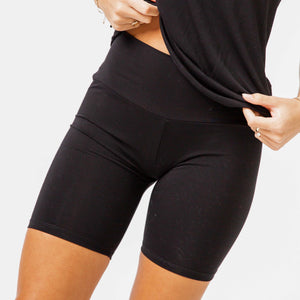 Baby Kids Bamboo Pajamas — Women's Biker Shorts — Image 1