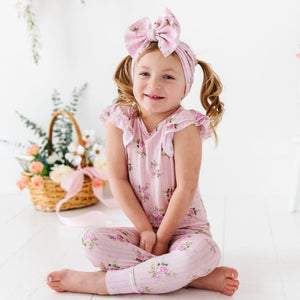 Baby Kids Bamboo Pajamas — Blooming Bouquet Two-Piece Pajama Set — Image 1