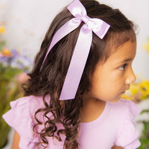 Baby Kids Bamboo Pajamas — Boo-tiful Blooms Extra Long Bow — Image 1