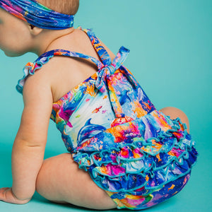 Baby Kids Bamboo Pajamas — Current Crew Bubble Romper — Image 1