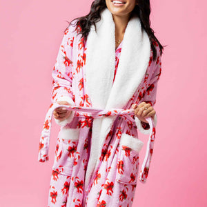 Baby Kids Bamboo Pajamas — Cane You Believe It Adult Plush Robe — Image 1