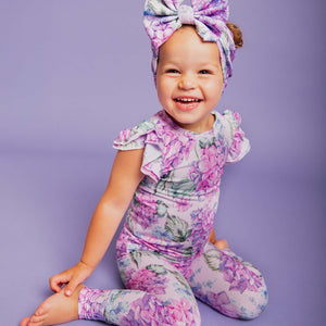Baby Kids Bamboo Pajamas — You Had Me At Hydrangea Two-Piece Pajama Set - Cap Sleeves — Image 1