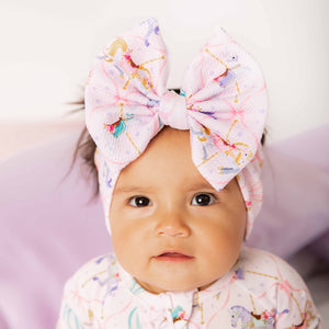 Baby Kids Bamboo Pajamas — Carousel Wishes Biggie Bow — Image 1