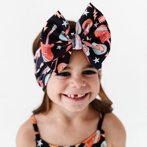 Baby Kids Bamboo Pajamas — Caught in a Jam Biggie Bow — Image 1
