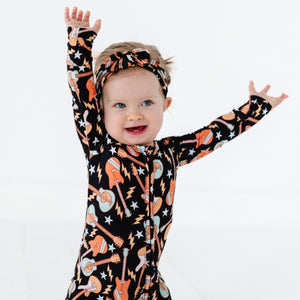 Baby Kids Bamboo Pajamas ā Caught in a Jam Headwrap ā Image 1