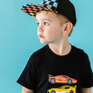 Baby Kids Bamboo Pajamas — Check Me Out Hat — Image 1