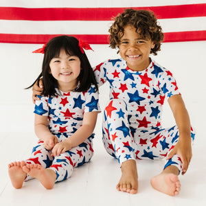 Baby Kids Bamboo Pajamas — Chill The Fourth Out Two-Piece Pajama Set — Image 1