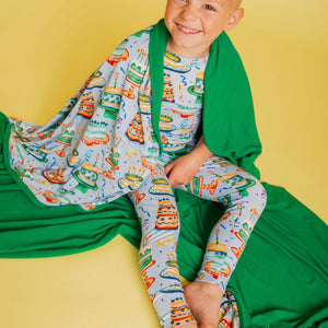 Baby Kids Bamboo Pajamas — Piece O'Cake Bum Bum Blanket — Image 1